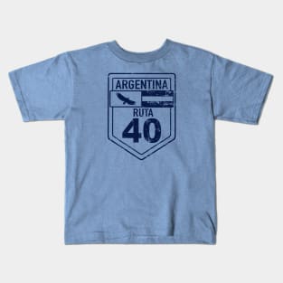 Argentina Ruta 40 (distressed) Kids T-Shirt